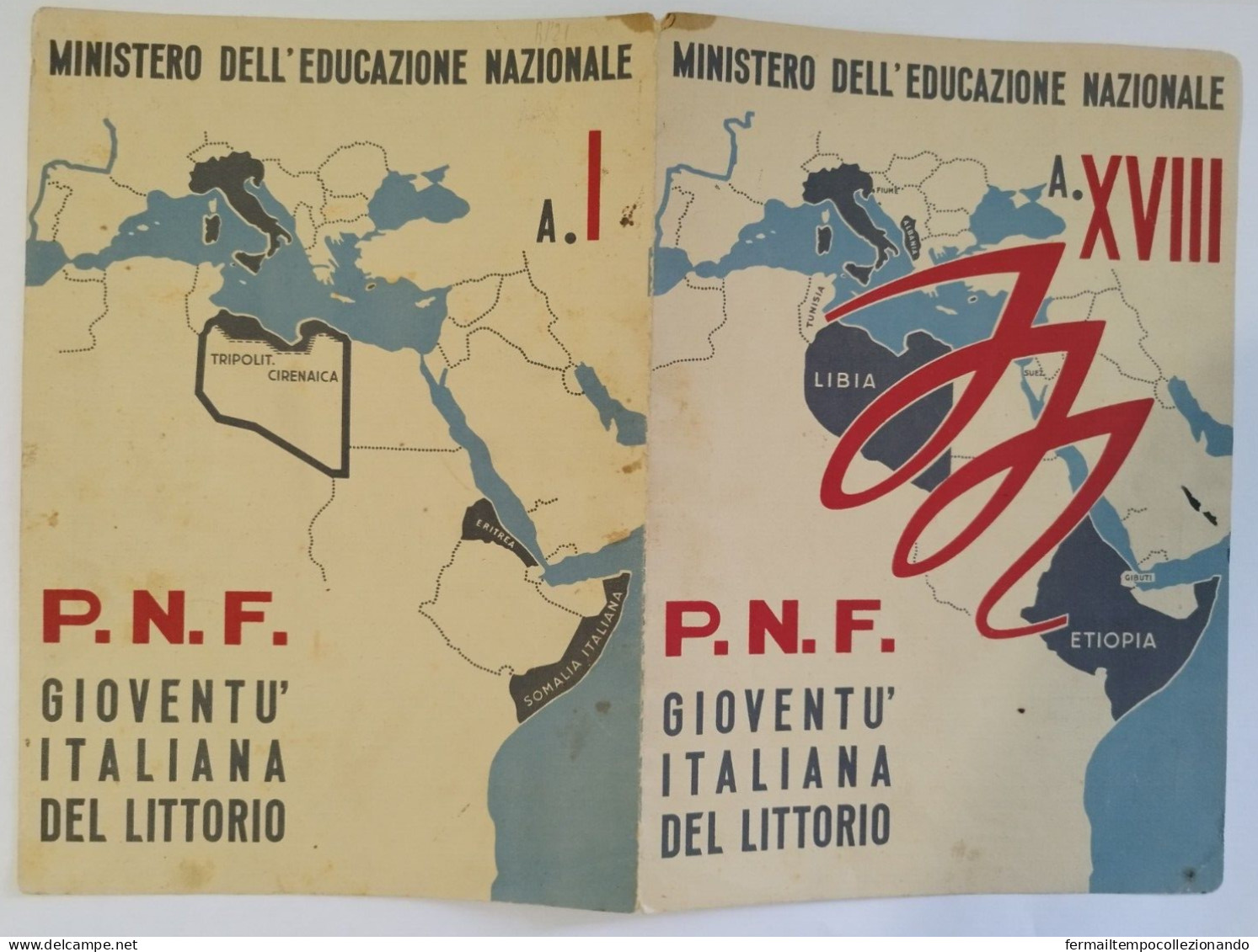 Bp21 Pagella Fascista Opera Balilla Ministero Educazione Nazionale Cameratanuova - Diploma & School Reports
