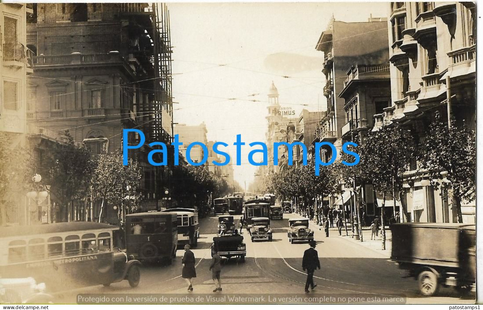 227074 URUGUAY MONTEVIDEO AVENIDA 18 DE JULIO & TRANVIA TRAMWAY POSTAL  POSTCARD - Uruguay