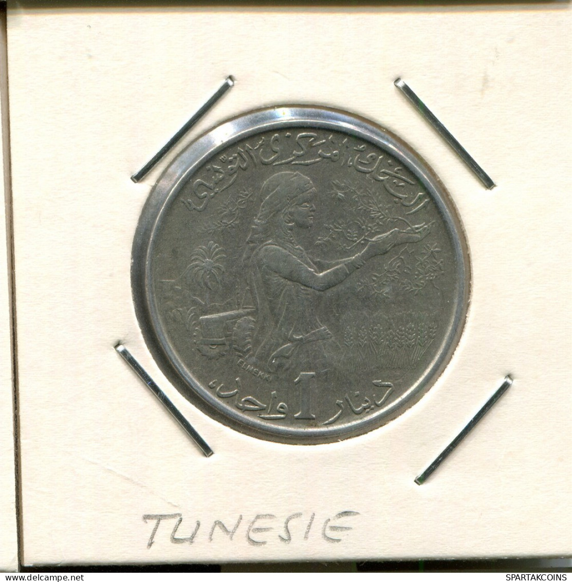 1 DINAR 1976 TUNISIE TUNISIA Pièce #AS123.F.A - Tunisia
