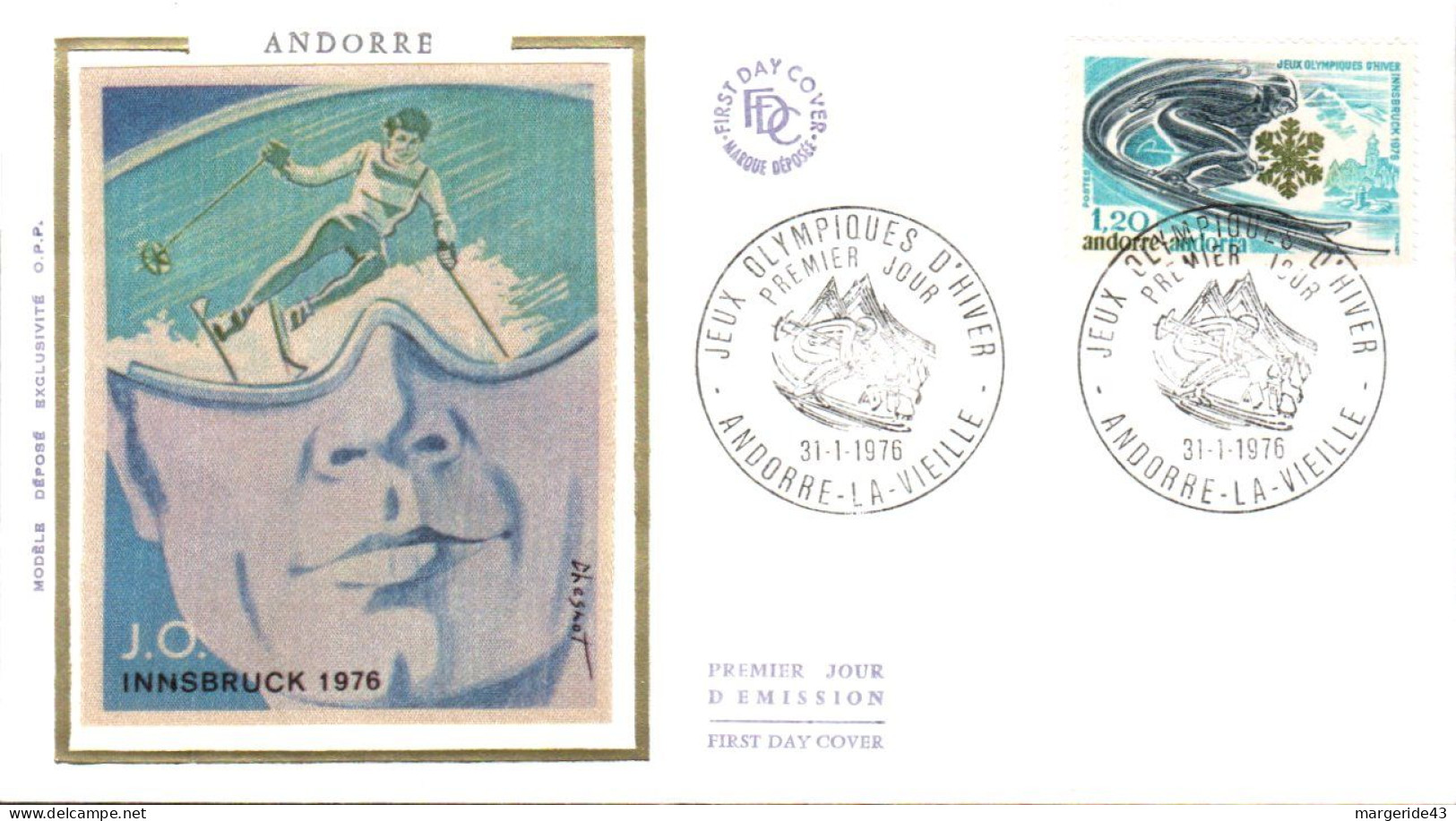 ANDORRE  LOT 42 FDC DIFFERENTS - Mezclas (max 999 Sellos)