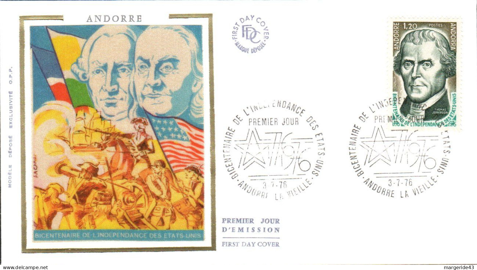 ANDORRE  LOT 42 FDC DIFFERENTS