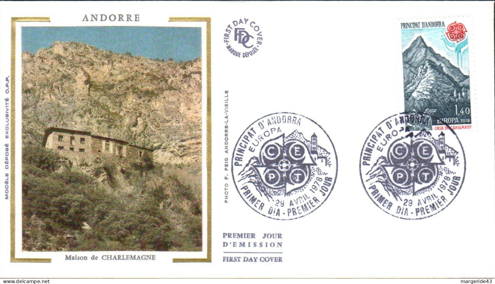 ANDORRE  LOT 42 FDC DIFFERENTS