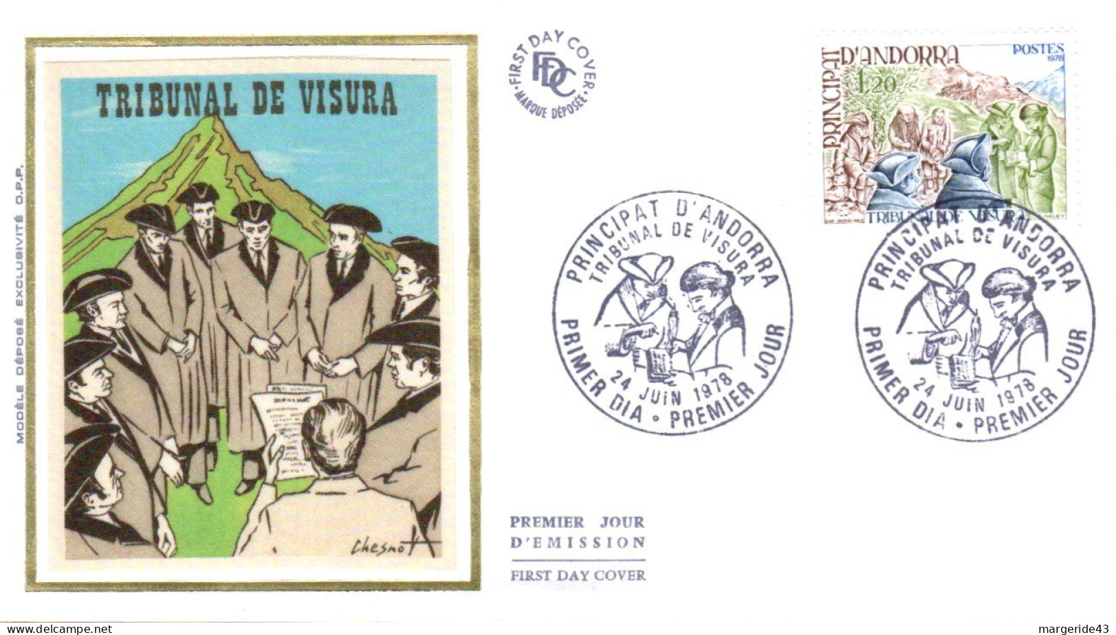 ANDORRE  LOT 42 FDC DIFFERENTS