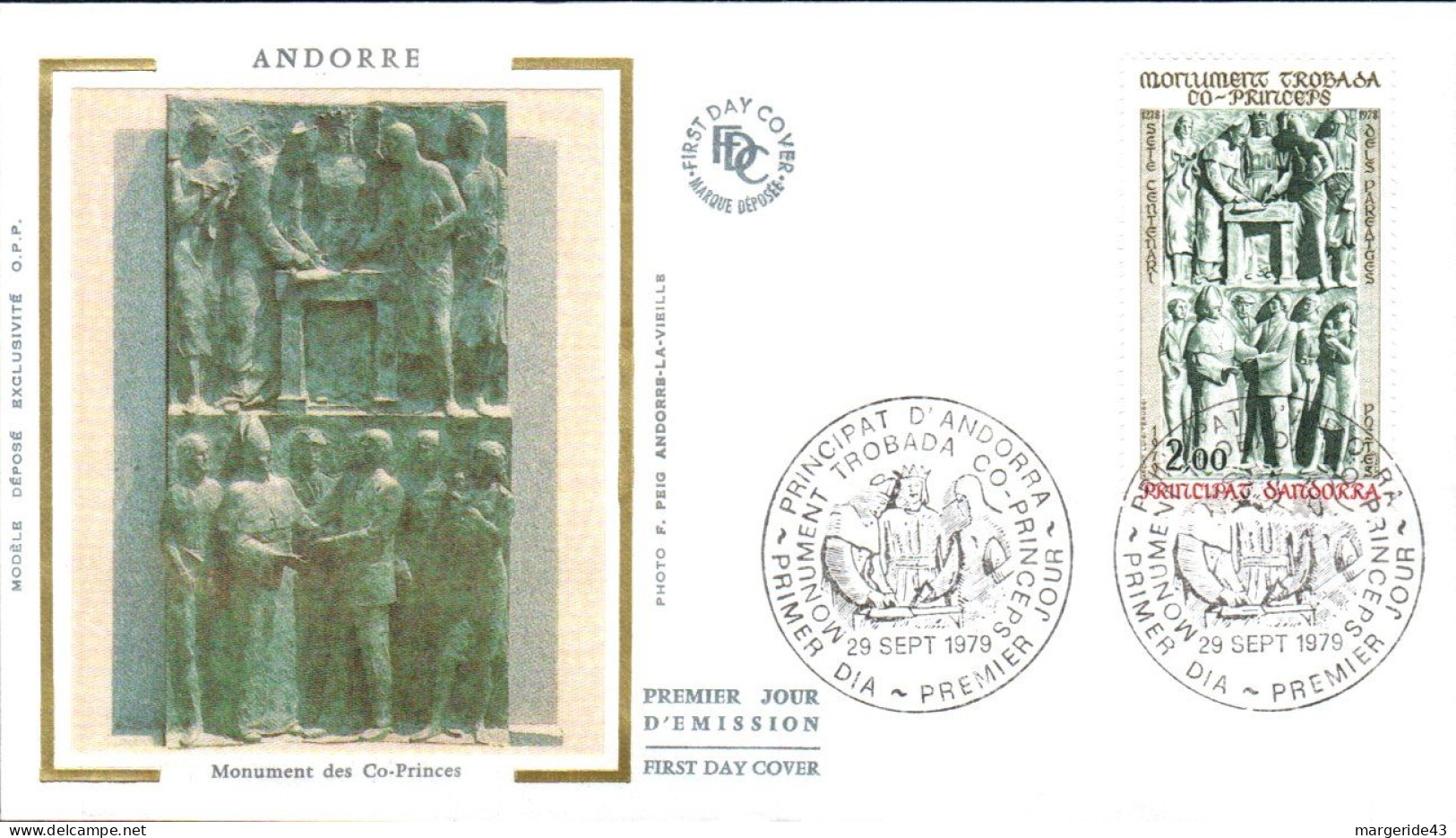 ANDORRE  LOT 42 FDC DIFFERENTS