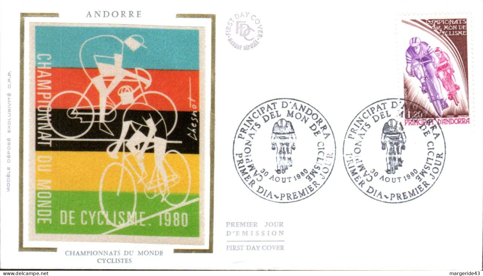 ANDORRE  LOT 42 FDC DIFFERENTS