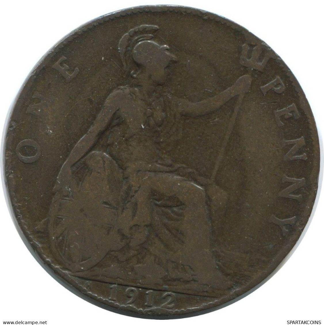 PENNY 1912 UK GROßBRITANNIEN GREAT BRITAIN Münze #AG869.1.D.A - D. 1 Penny