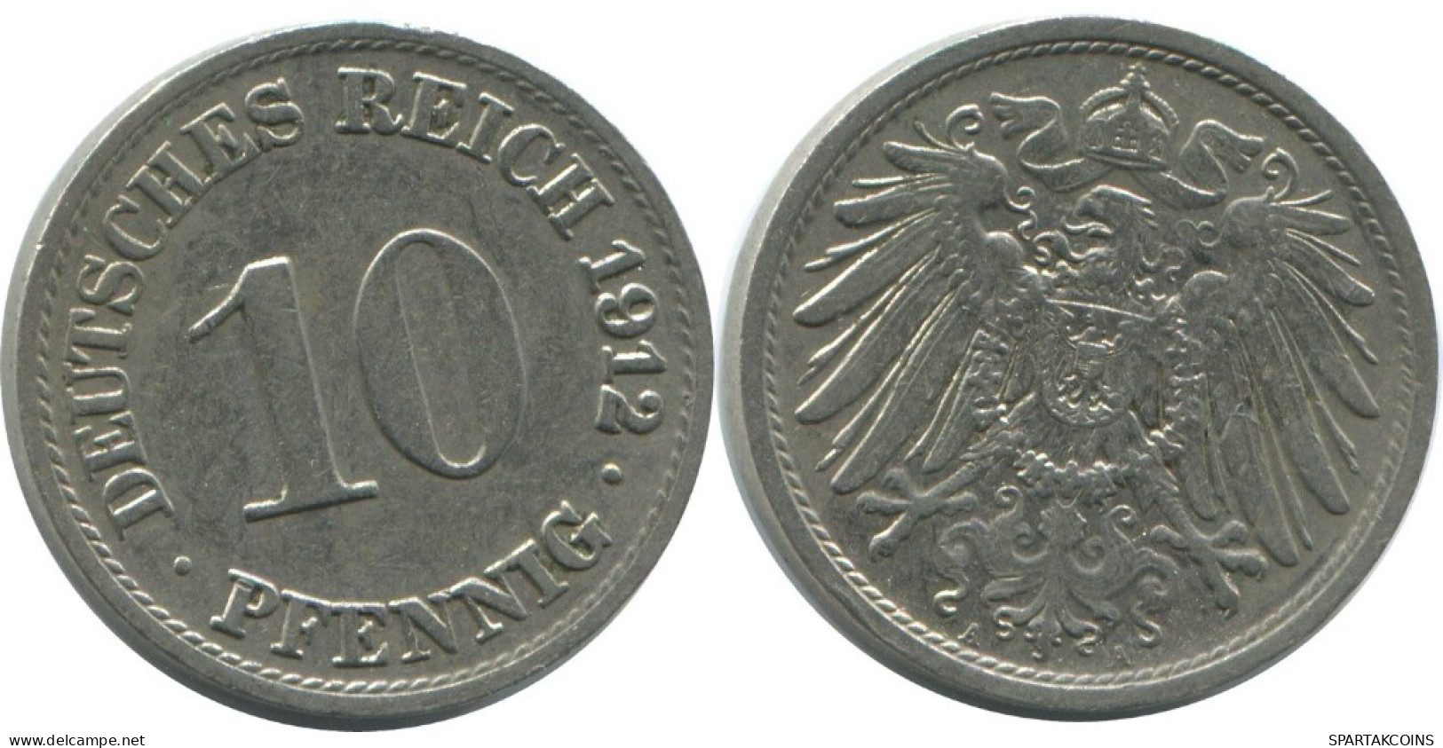 10 PFENNIG 1912 A ALEMANIA Moneda GERMANY #AE554.E.A - 10 Pfennig