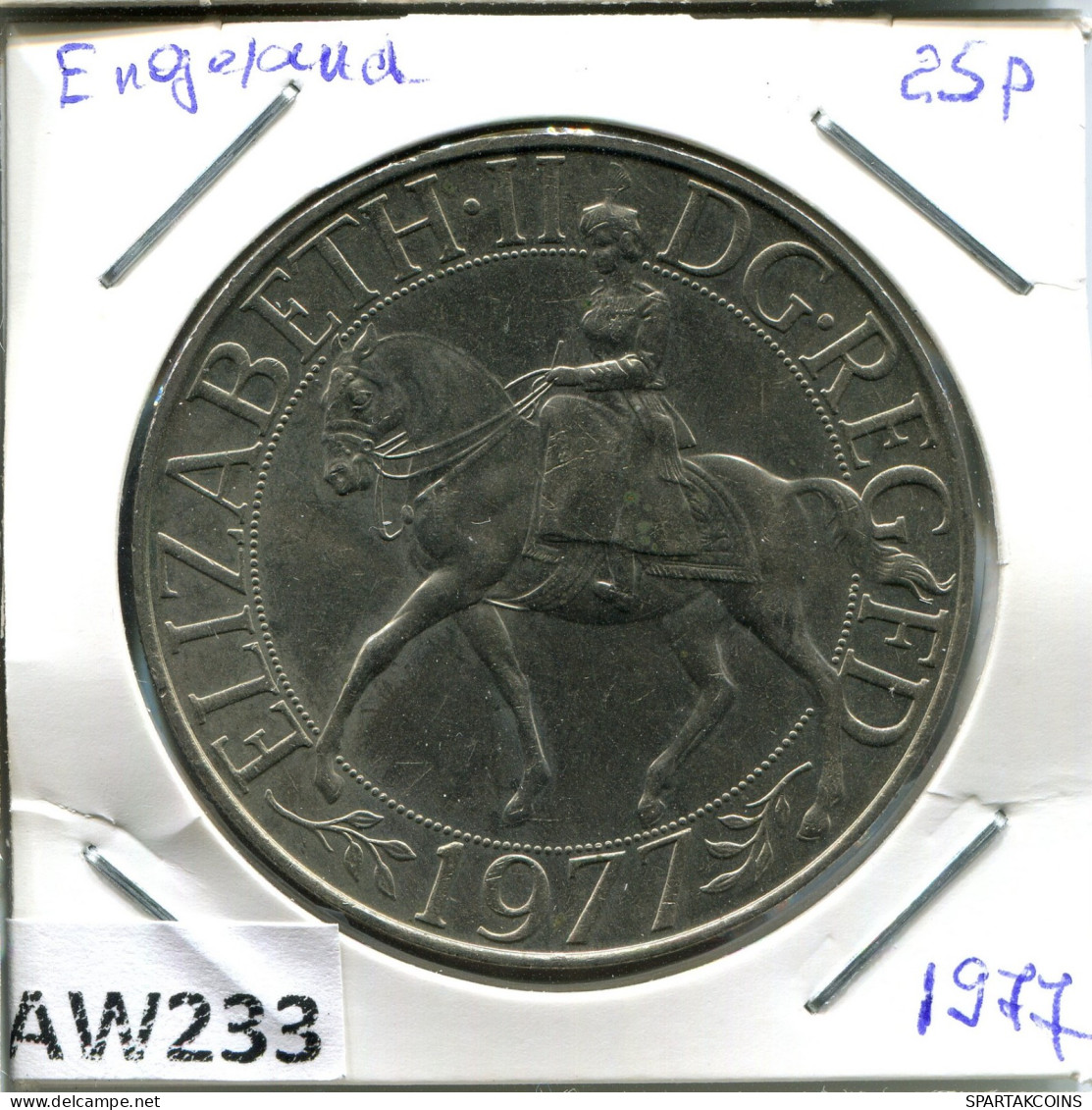 25 NEW PENCE 1977 UK GBAN BRETAÑA GREAT BRITAIN Moneda #AW233.E.A - 25 New Pence