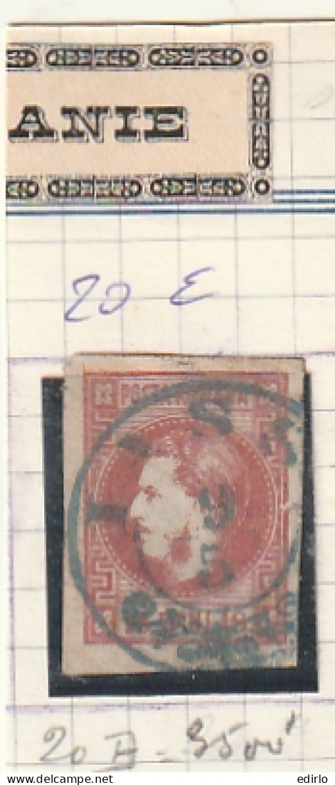 ///  ROUMANIE  ///   MOLDAVIE  -- N° 20 -- Côte 20€ Rose Superbe  - 1858-1880 Moldavia & Principato
