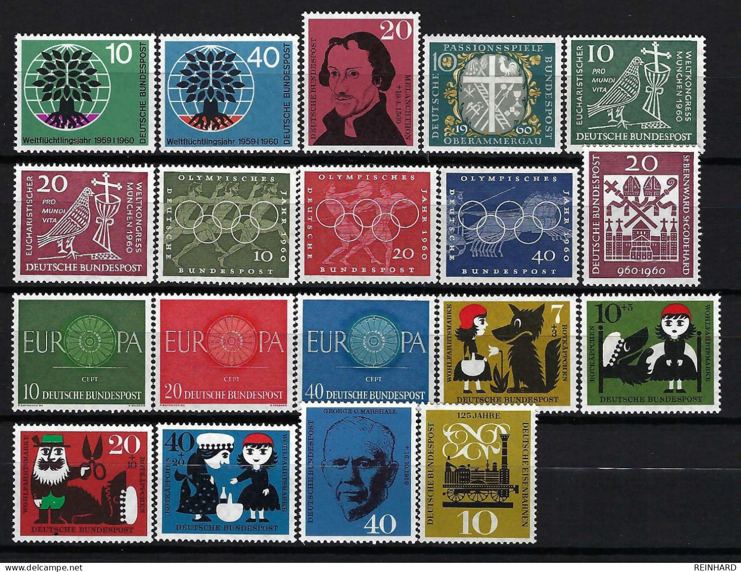BUND Komplettjahrgang 1960 Postfrisch - Siehe Bild - Unused Stamps