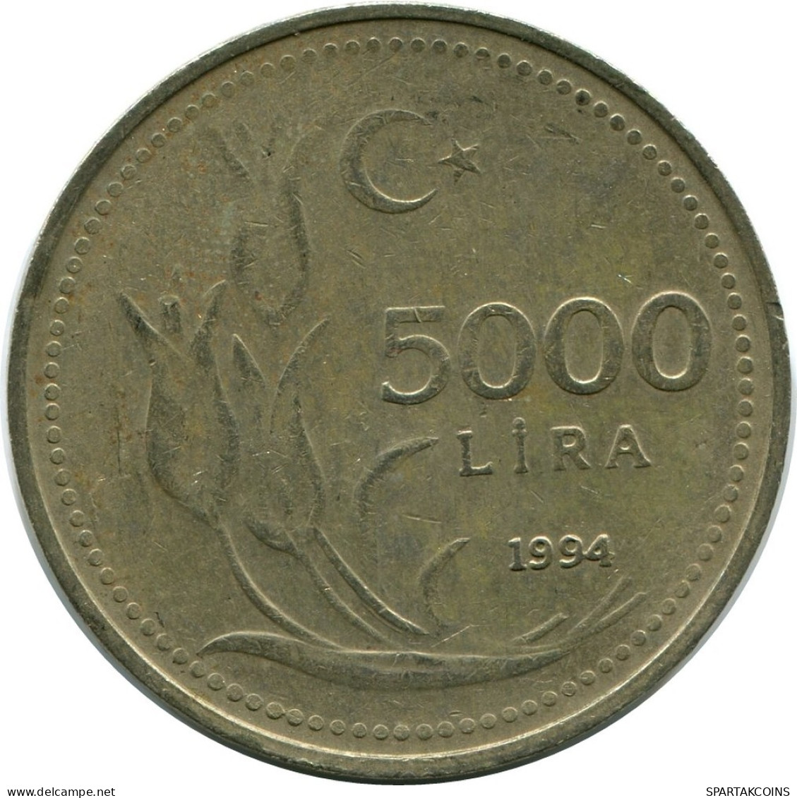 5000 LIRA 1994 TURQUIE TURKEY XF Pièce #M10170.F.A - Turquie