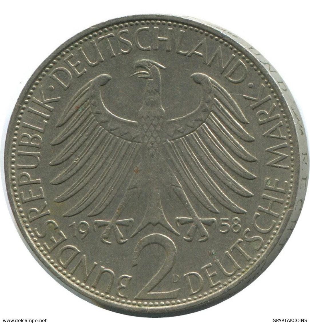 2 DM 1958 D M.PLANCK BRD ALEMANIA Moneda GERMANY #AD767.9.E.A - 2 Mark