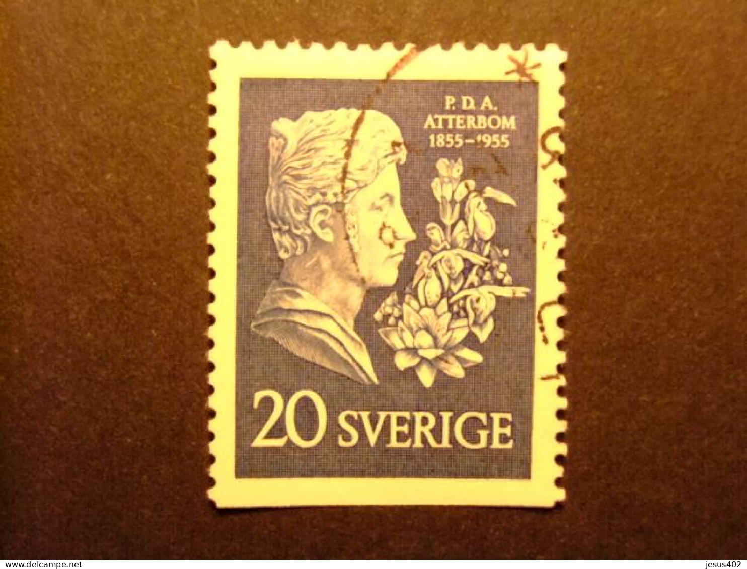 90 SUECIA SUEDE 1955 / PER DANIEL AMADEUS ATTERBOM Poeta  / YVERT 404 A FU - Used Stamps