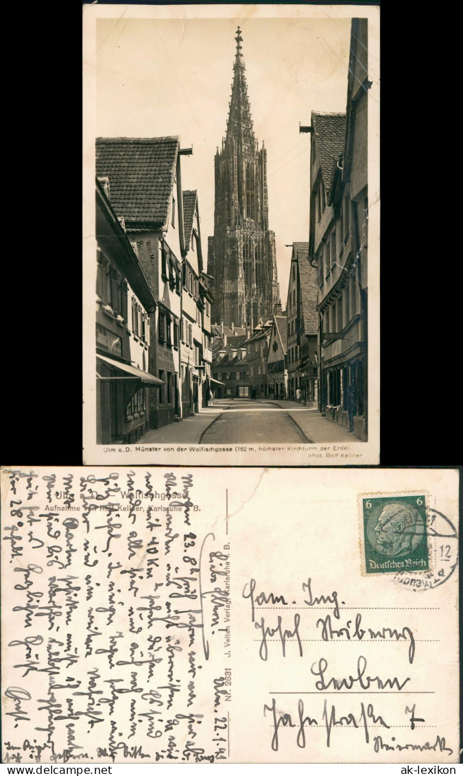Ansichtskarte Ulm A. D. Donau Walfischgasse 1942 - Ulm