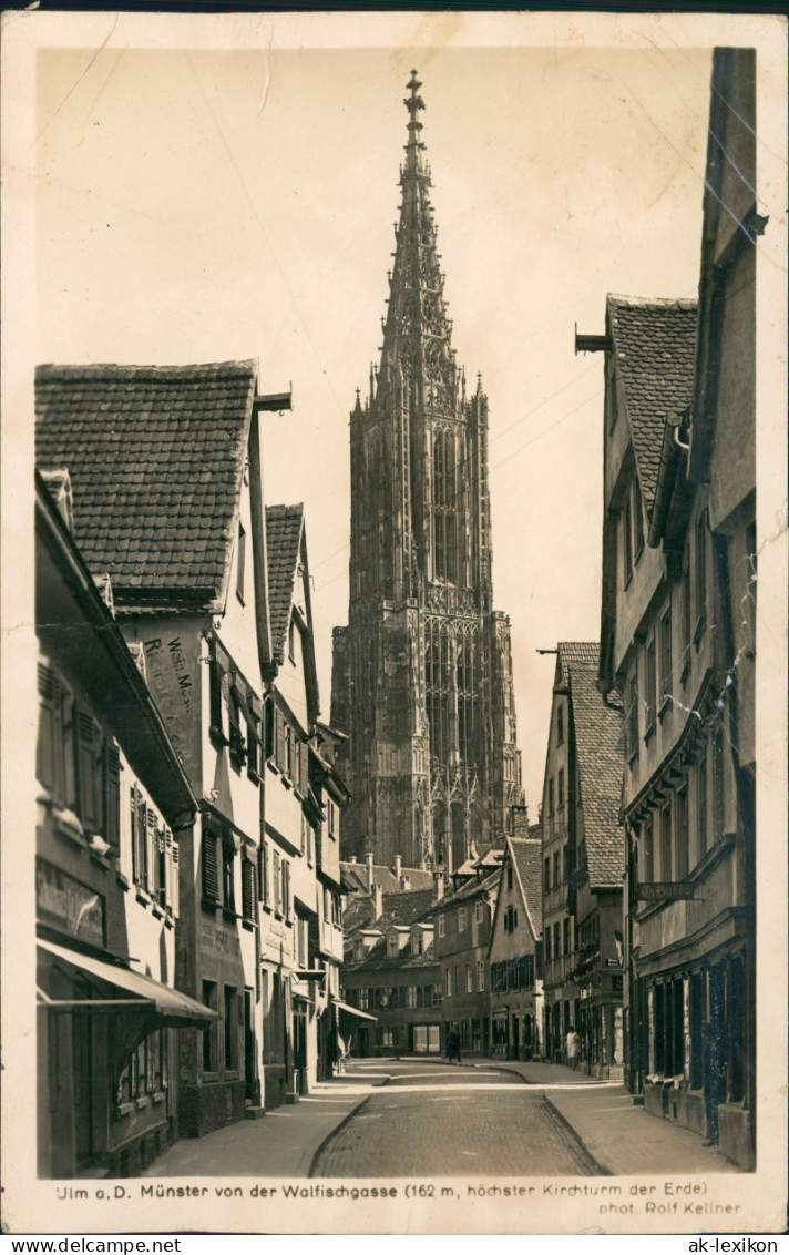 Ansichtskarte Ulm A. D. Donau Walfischgasse 1942 - Ulm