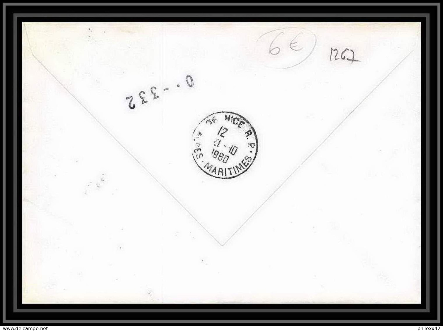 1267 Thala Dan 17/10/1980 TAAF Antarctic Terres Australes Lettre (cover) - Storia Postale