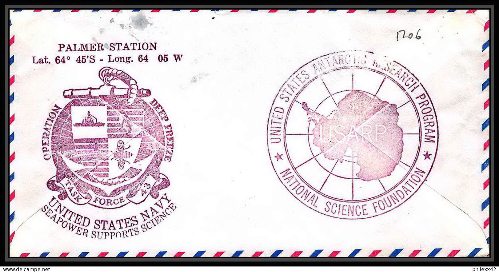 1206 Usa Enveloppe Lettre Cover Ship Hero 1972 Antarctic - Antarktis-Expeditionen