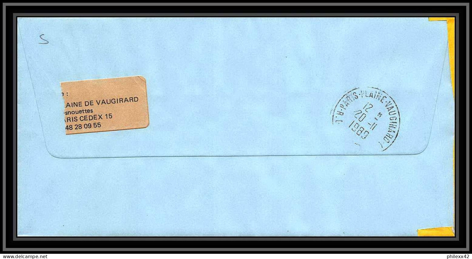 1163 lot de 4 Lettres avec cad différents Taaf terres australes Antarctic covers N°104 -1989 recommandé