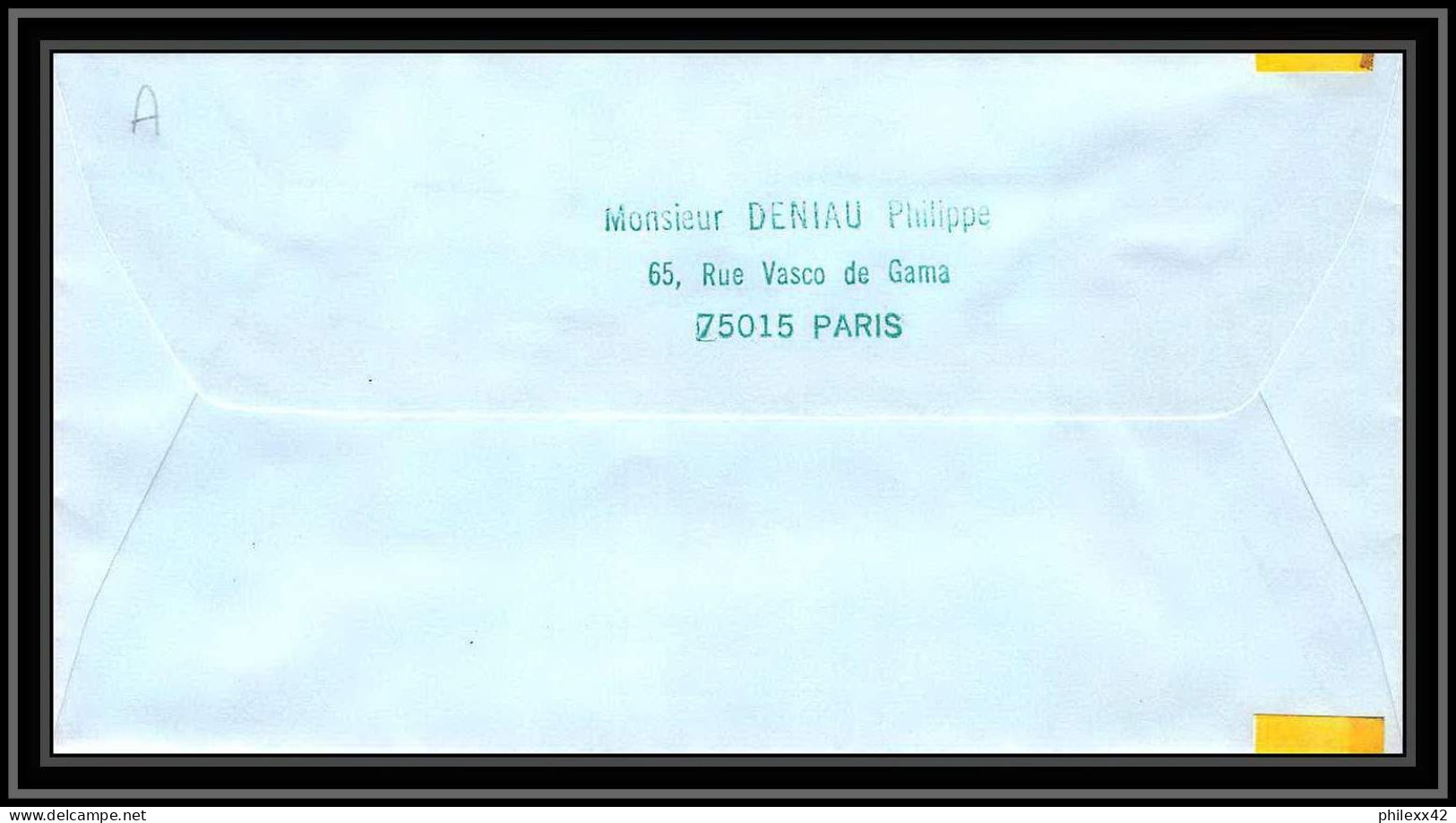 1159 lot de 4 Lettres avec cad différents Taaf terres australes Antarctic covers N°109 TOUR EIFFEL 1990 recommandé