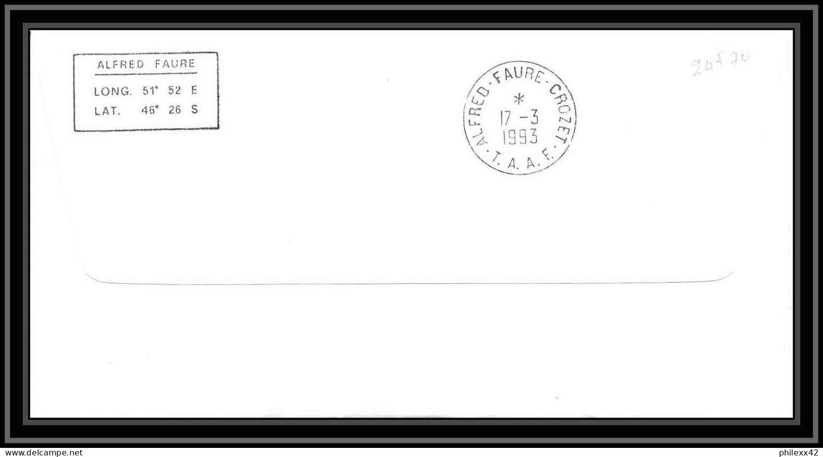 1142 Lot De 4 Lettres Avec Cad Différents Taaf Terres Australes Antarctic Covers 8/3/1993 Recommandé - Lettres & Documents