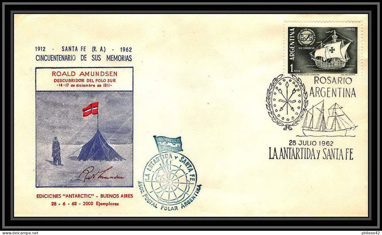 1089 Antarctic Polar Antarctica Argentine (Argentina) 28/07/1962 Rosario Roald Amundsen - Onderzoeksstations