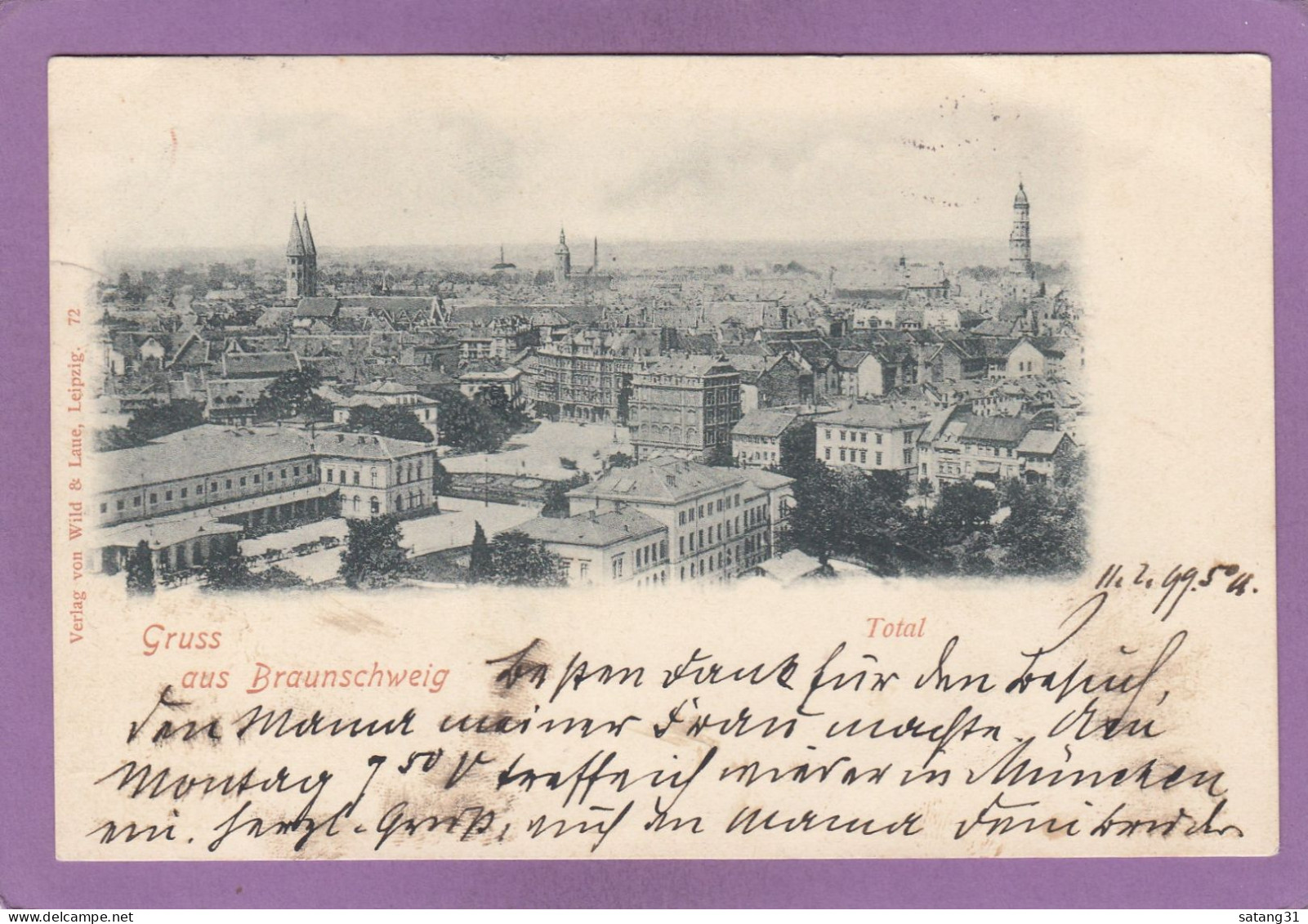 GRUSS AUS BRAUNSCHWEIG,TOTAL,UM 1899. - Braunschweig