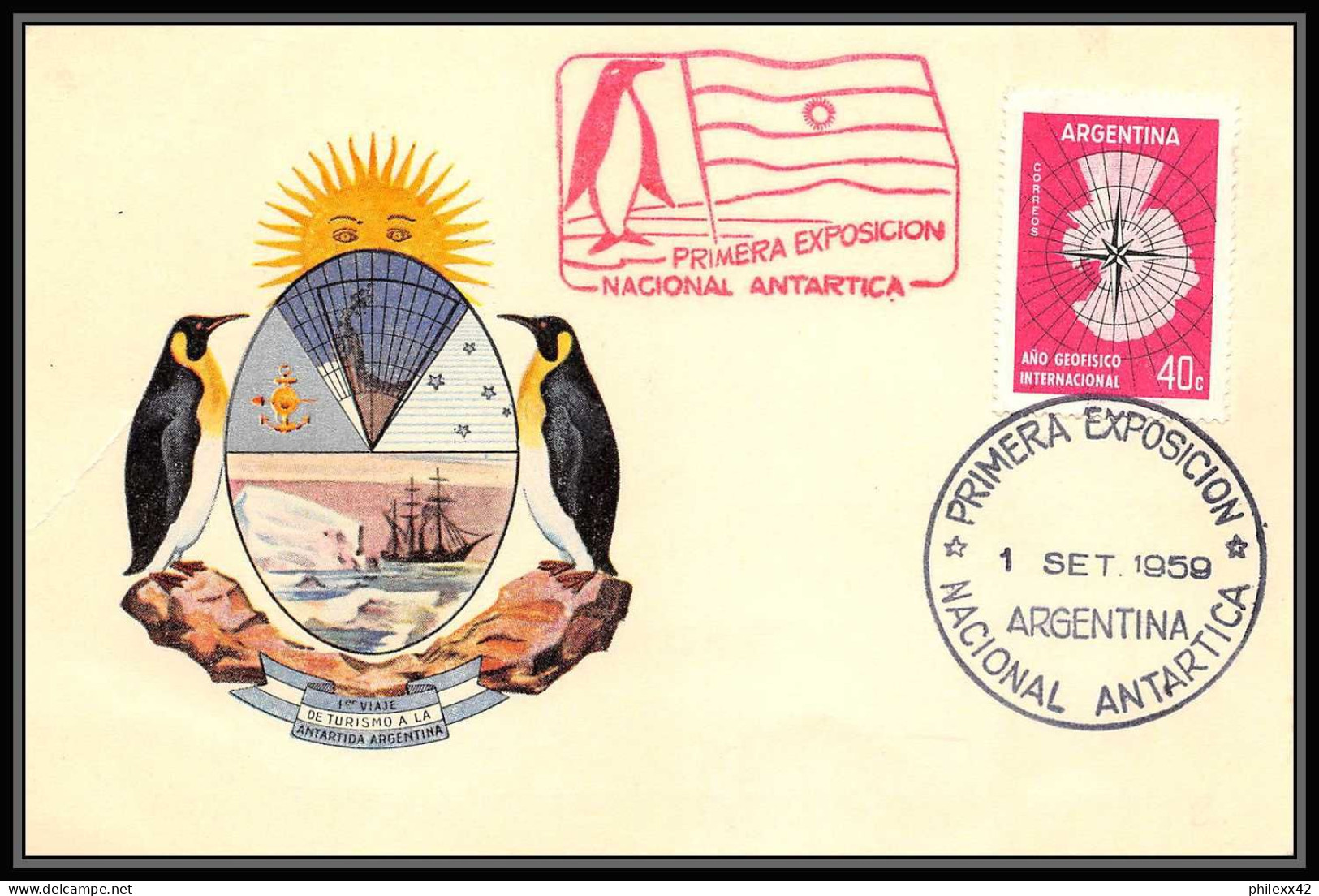 1082 Antarctic Polar Antarctica Argentine (Argentina) MANCHOT 01/09/1959  - Onderzoeksstations