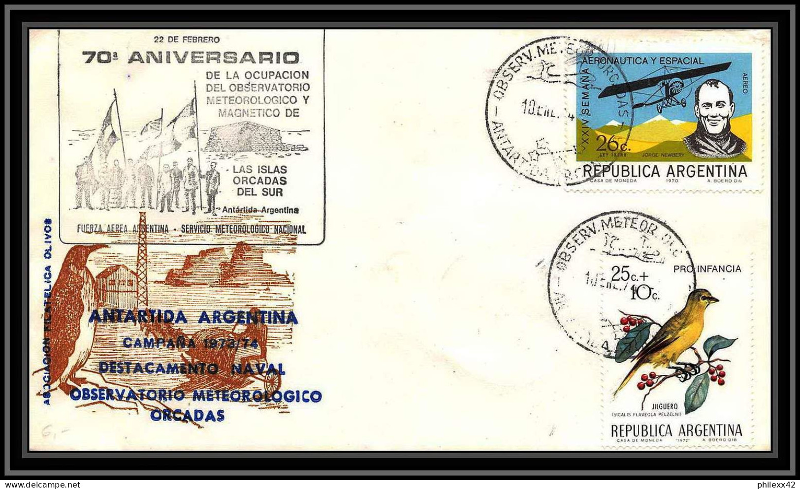 1091 Antarctic Polar Antarctica Argentine (Argentina) 1974  - Bases Antarctiques
