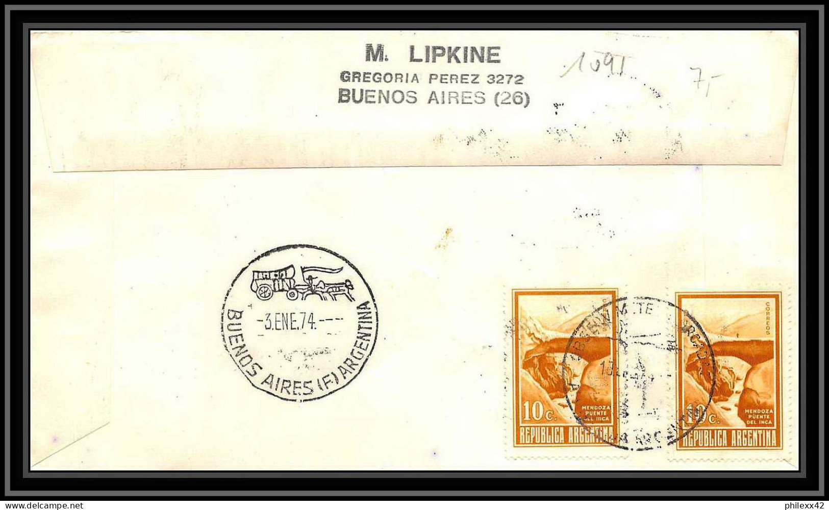 1091 Antarctic Polar Antarctica Argentine (Argentina) 1974  - Bases Antarctiques