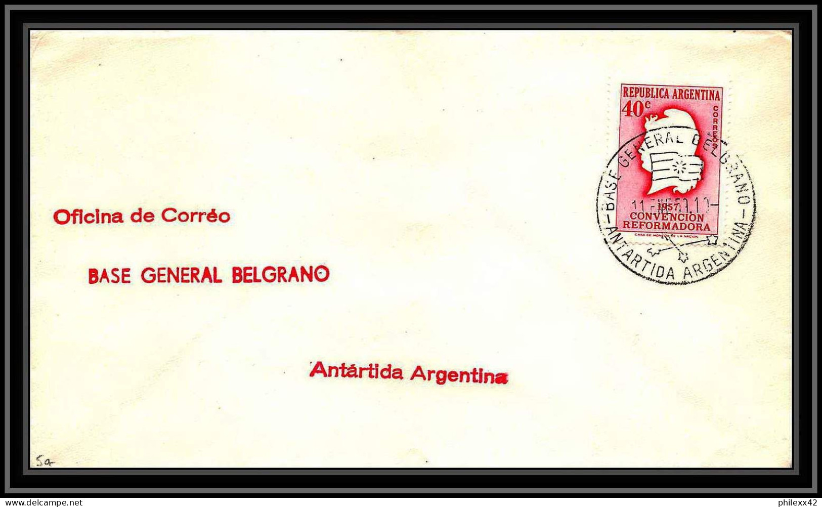 1078 Antarctic Polar Antarctica Argentine (Argentina) 1957 BASE GENERAL BELGRANO  - Bases Antarctiques
