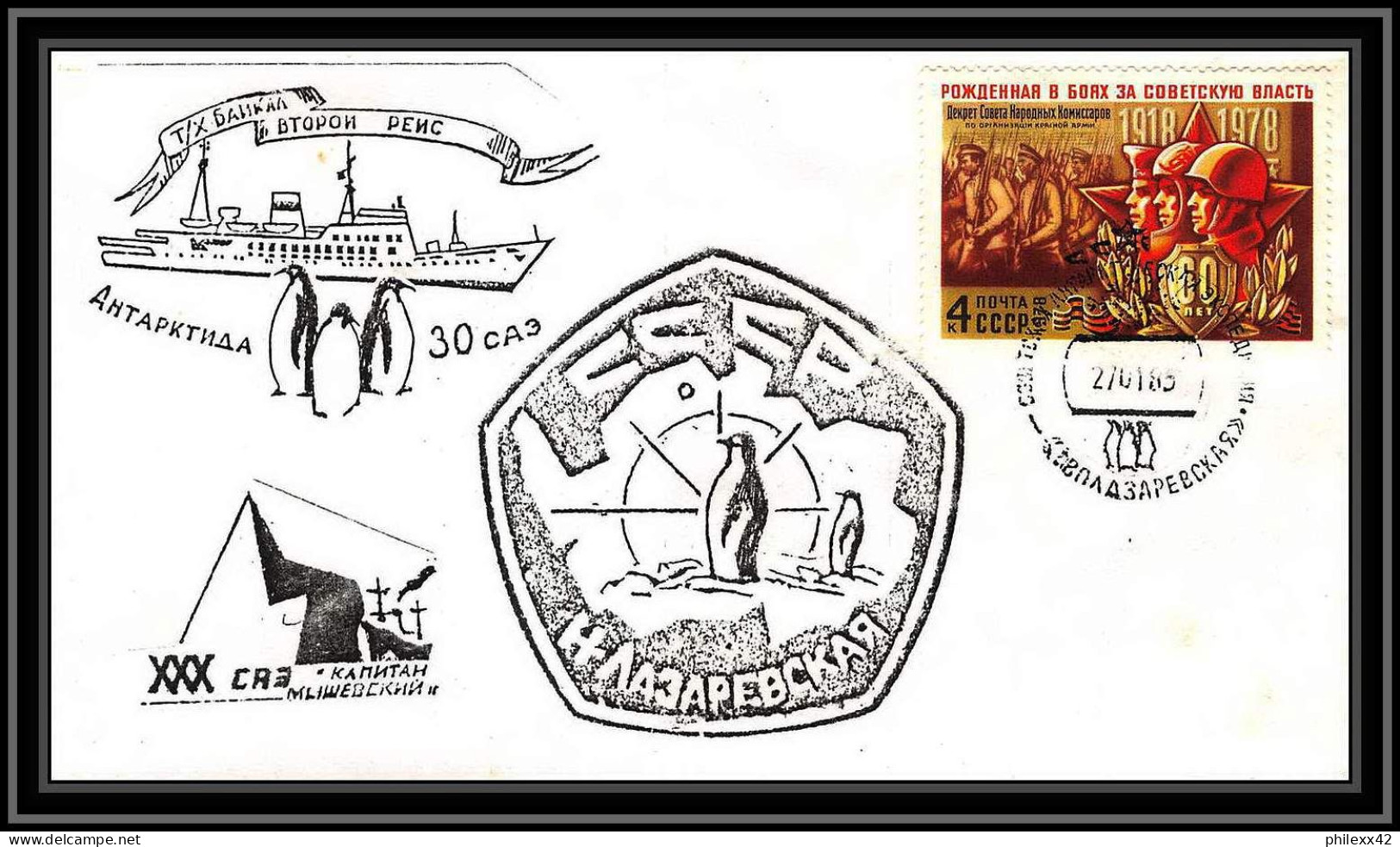 1060 Antarctic Polar Antarctica Russie (Russia Urss USSR) Lettre (cover) 27/01/1985 - Research Stations