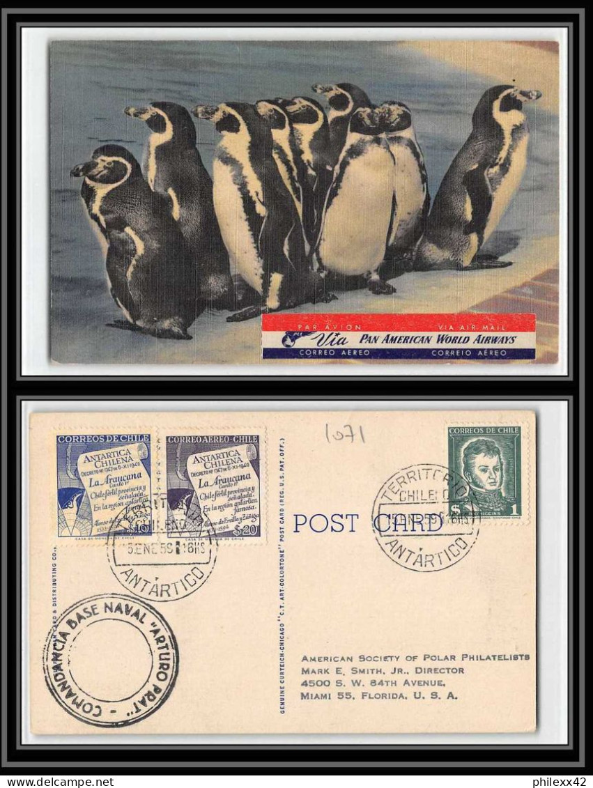 1071 Antarctic Polar Antarctica Chili (chile) Base Navale Arturo Prat 1959 Pinguins - Forschungsstationen
