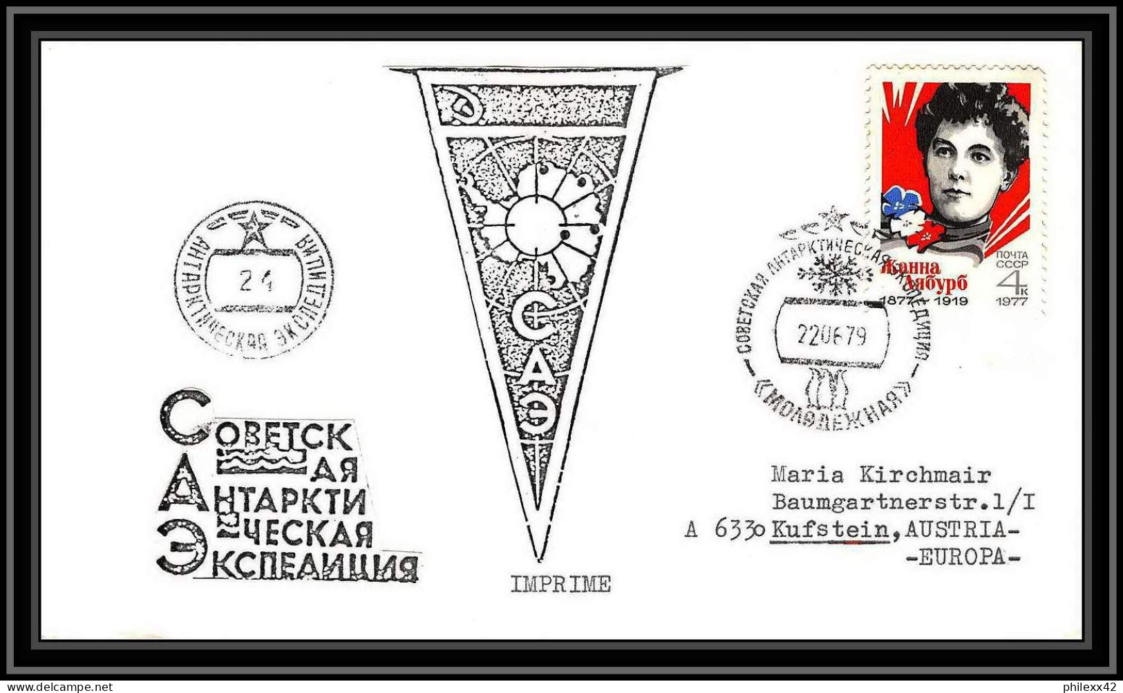 1051 Antarctic Polar Antarctica Russie (Russia Urss USSR) 2 Lettre (cover) 22/06/1979  - Estaciones Científicas