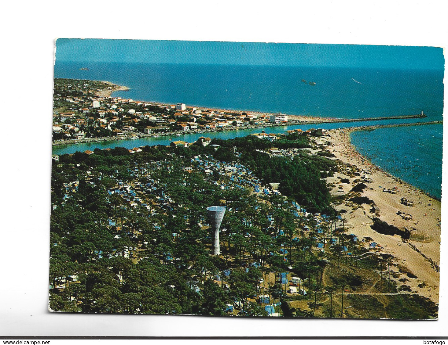 CPM DPT 34 AGDE VUE PAR AVION SUR LE GRAU D AGDE ET LA TAMARISSIERE En 1986! (voir Flamme) - Agde