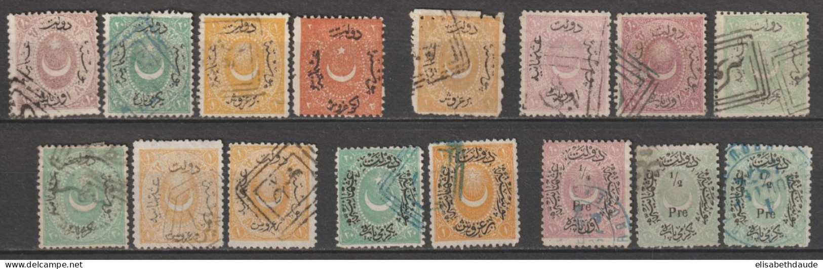 1865/1876 - TURQUIE - PETIT LOT OBLITERES A ETUDIER ! - Used Stamps