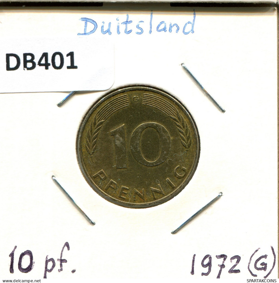 10 PFENNIG 1972 G BRD DEUTSCHLAND Münze GERMANY #DB401.D.A - 10 Pfennig