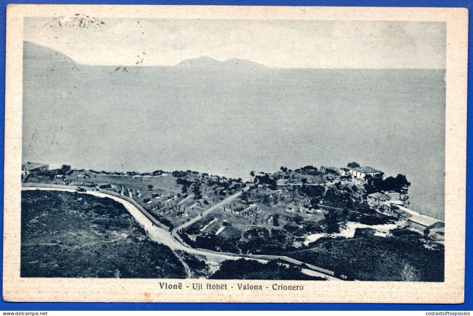 2914. ALBANIA NICE VALONA/CRIONERO POSTCARD , POSTA MILITARE 22 1941 - Albania