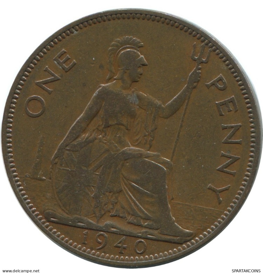 PENNY 1940 UK GROßBRITANNIEN GREAT BRITAIN Münze #AG891.1.D.A - D. 1 Penny
