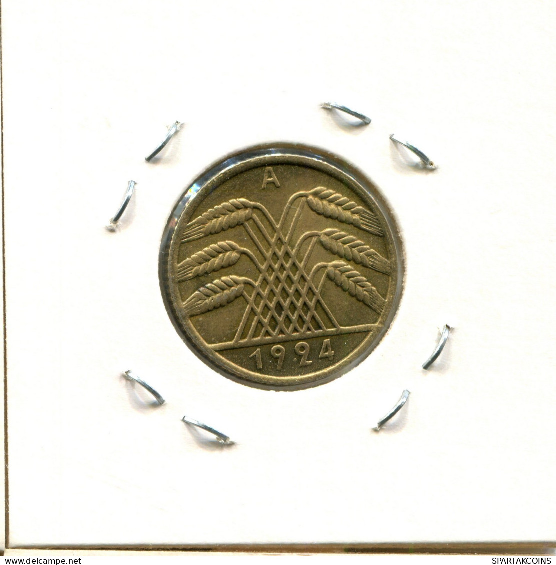 10 REICHSPFENNIG 1924 A ALLEMAGNE Pièce GERMANY #DA496.2.F.A - 10 Rentenpfennig & 10 Reichspfennig