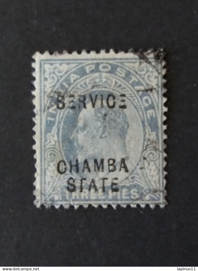 PROTECTORAT BRITANNIQUE INDIA ETATS PRINCIERS DE L INDE CHAMBA 1927 KING EDWARD VII ERROR OVERPRINTED - Chamba