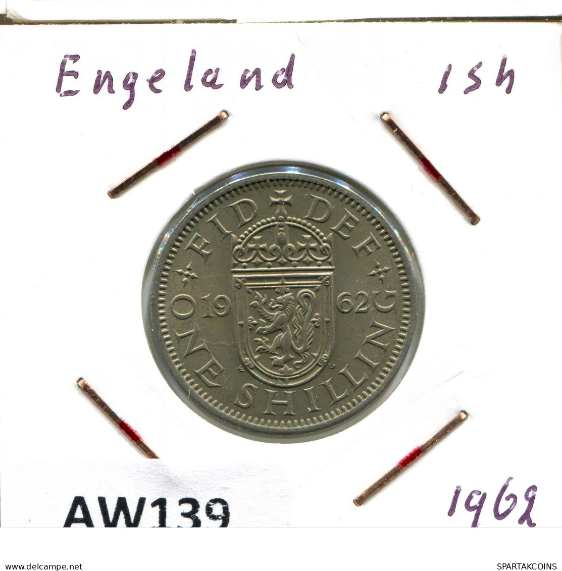 SHILLING 1962 UK GRANDE-BRETAGNE GREAT BRITAIN Pièce #AW139.F.A - I. 1 Shilling