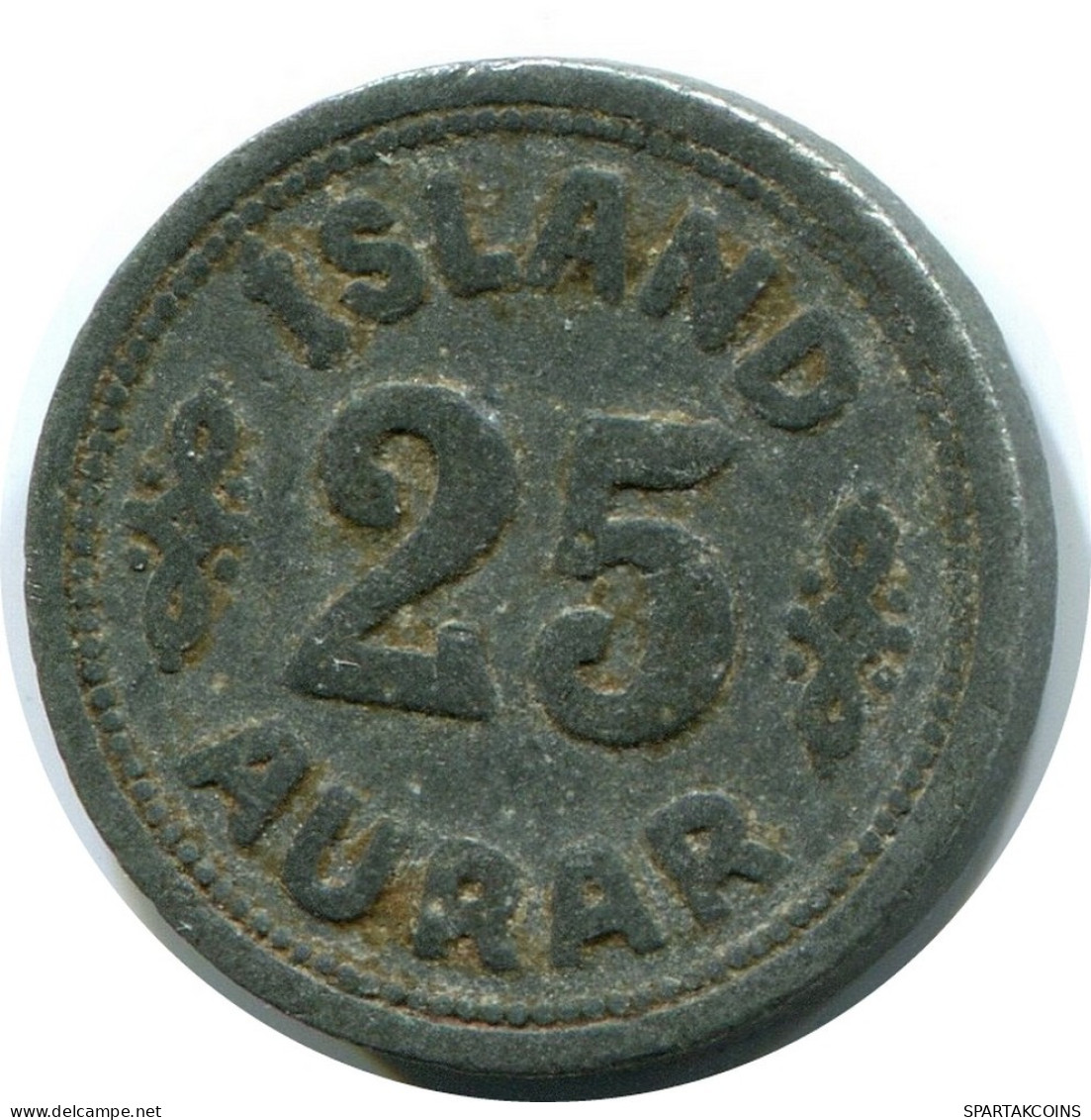 25 AURAR 1942 ISLANDIA ICELAND Moneda #AY242.2.E.A - Islanda