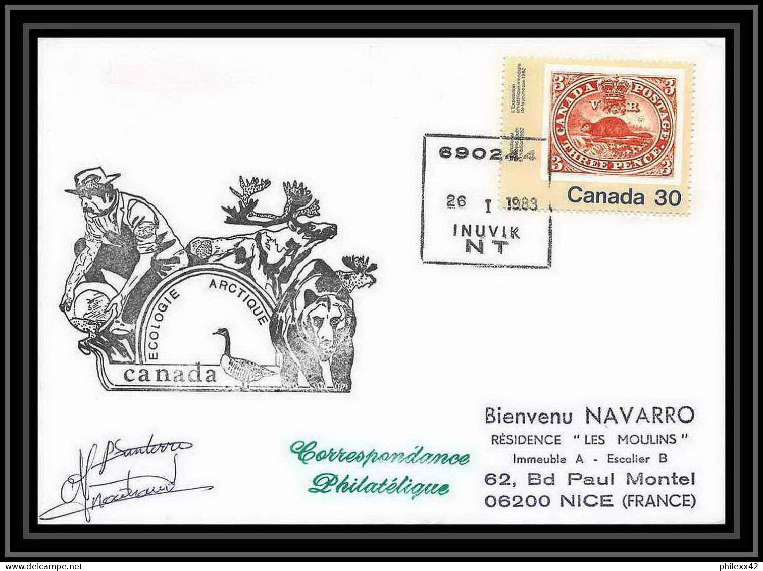 1935 Antarctic Canada Lettre (cover) écologie Arctique Signé Signed - Estaciones Científicas Y Estaciones Del Ártico A La Deriva