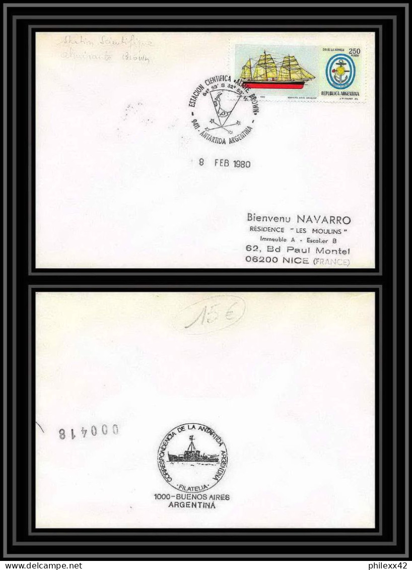 1926 Antarctic Argentine (Argentina) Lettre (cover) Station Almirante Brown 8/2/1980 - Estaciones Científicas