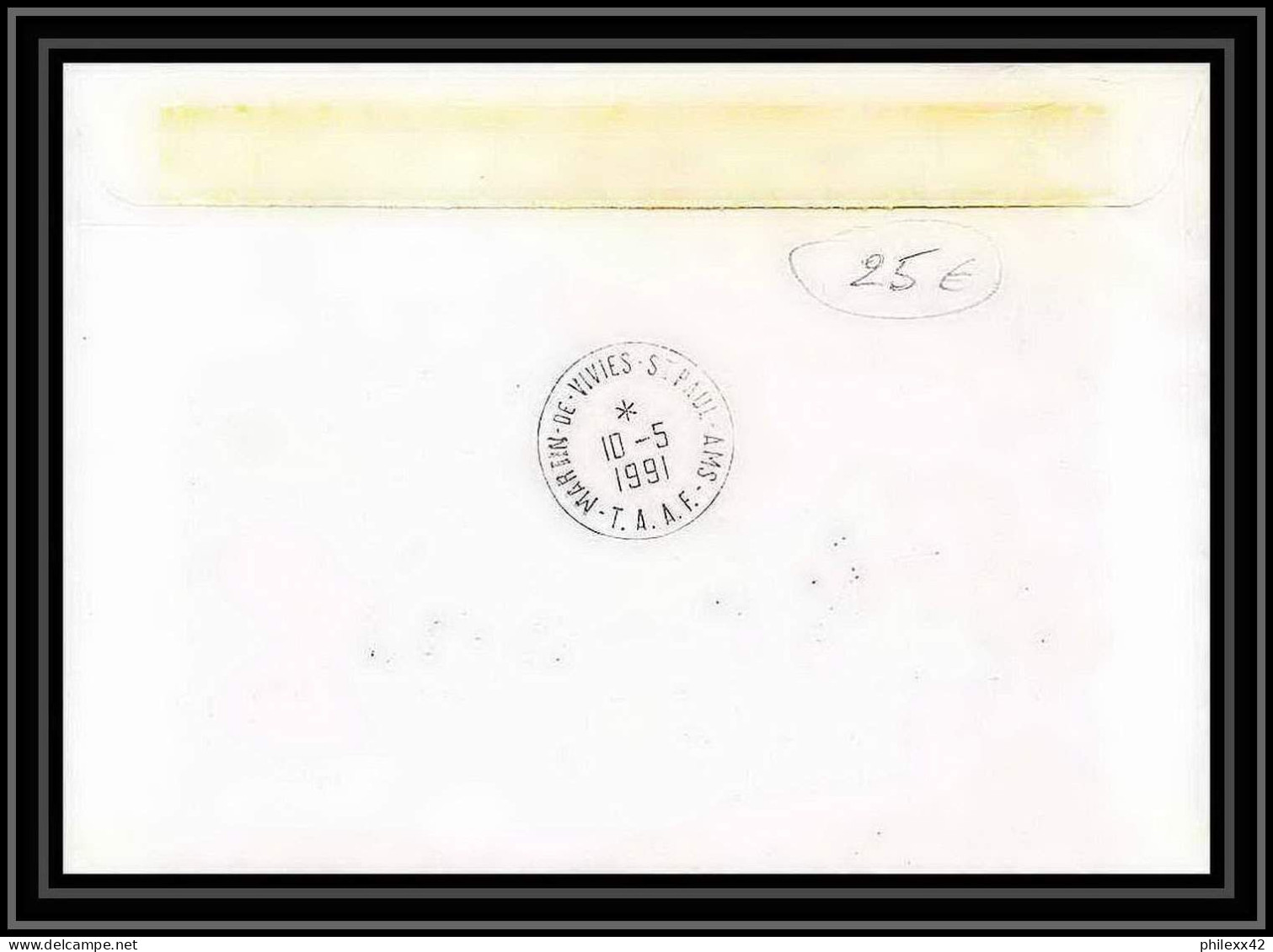 1764 Md 68 Op 91-3-3 Suzil Signé Signed Loudes Marion Dufresne 4/5/1991 TAAF Antarctic Terres Australes Lettre (cover) - Antarctic Expeditions