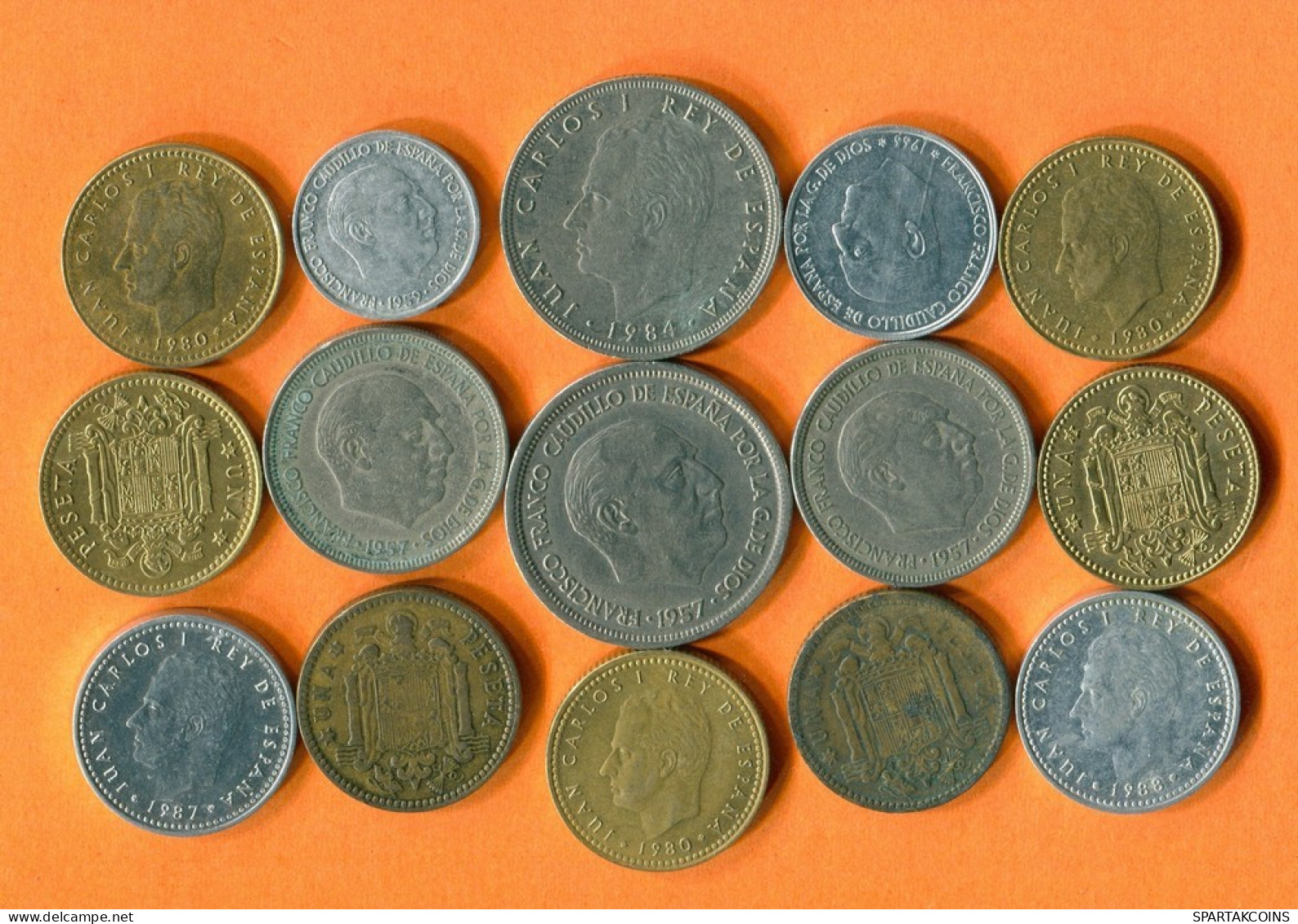 SPAIN Coin SPANISH Coin Collection Mixed Lot #L10227.1.U.A - Otros & Sin Clasificación
