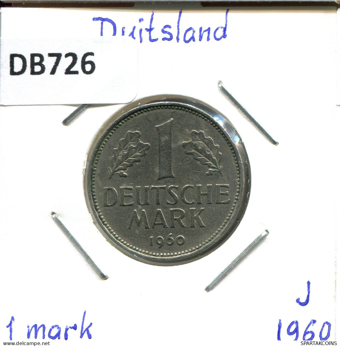 1 DM 1960 J BRD ALEMANIA Moneda GERMANY #DB726.E.A - 1 Mark