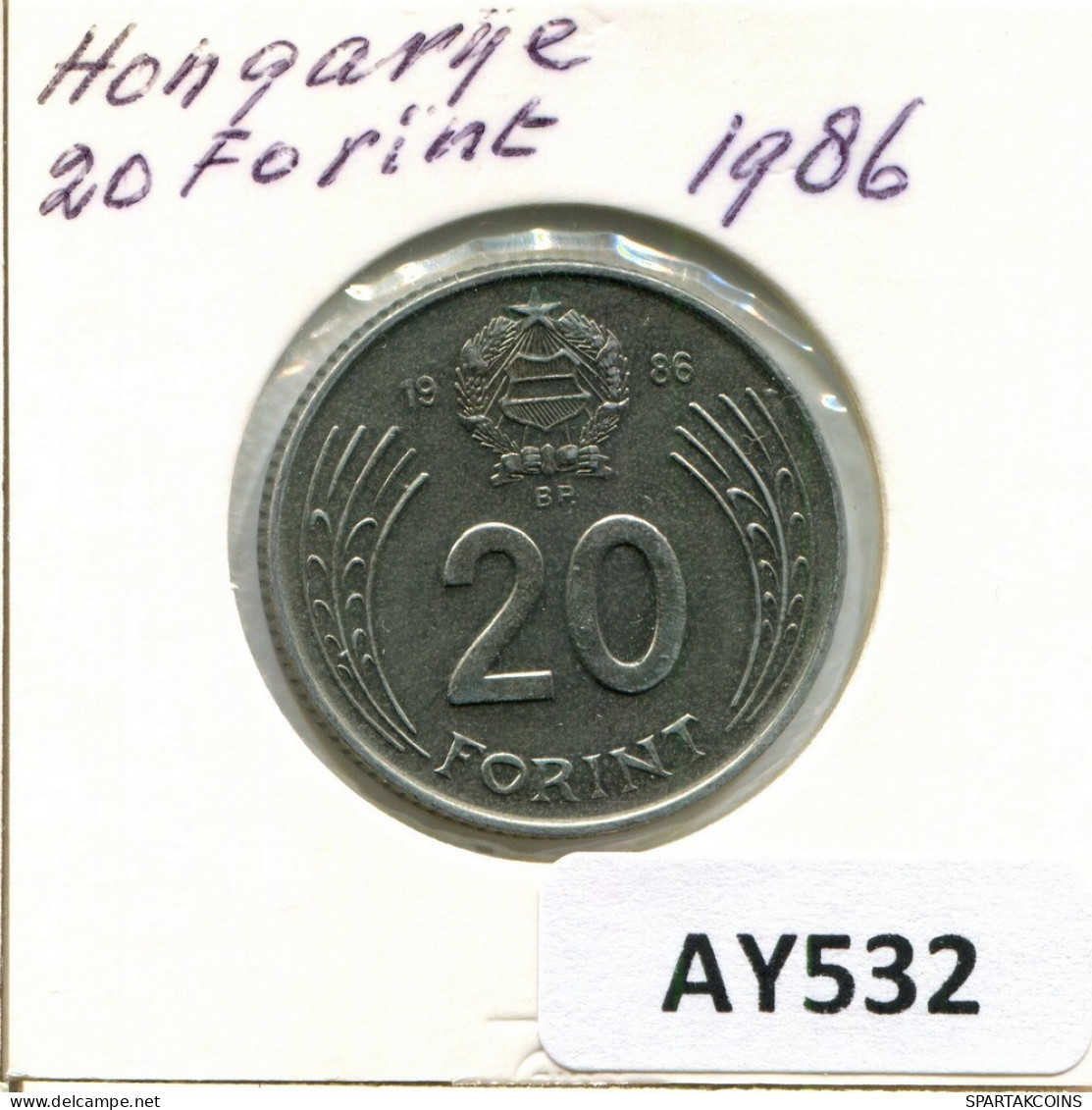 20 FORINT 1986 HUNGRÍA HUNGARY Moneda #AY532.E.A - Hungría