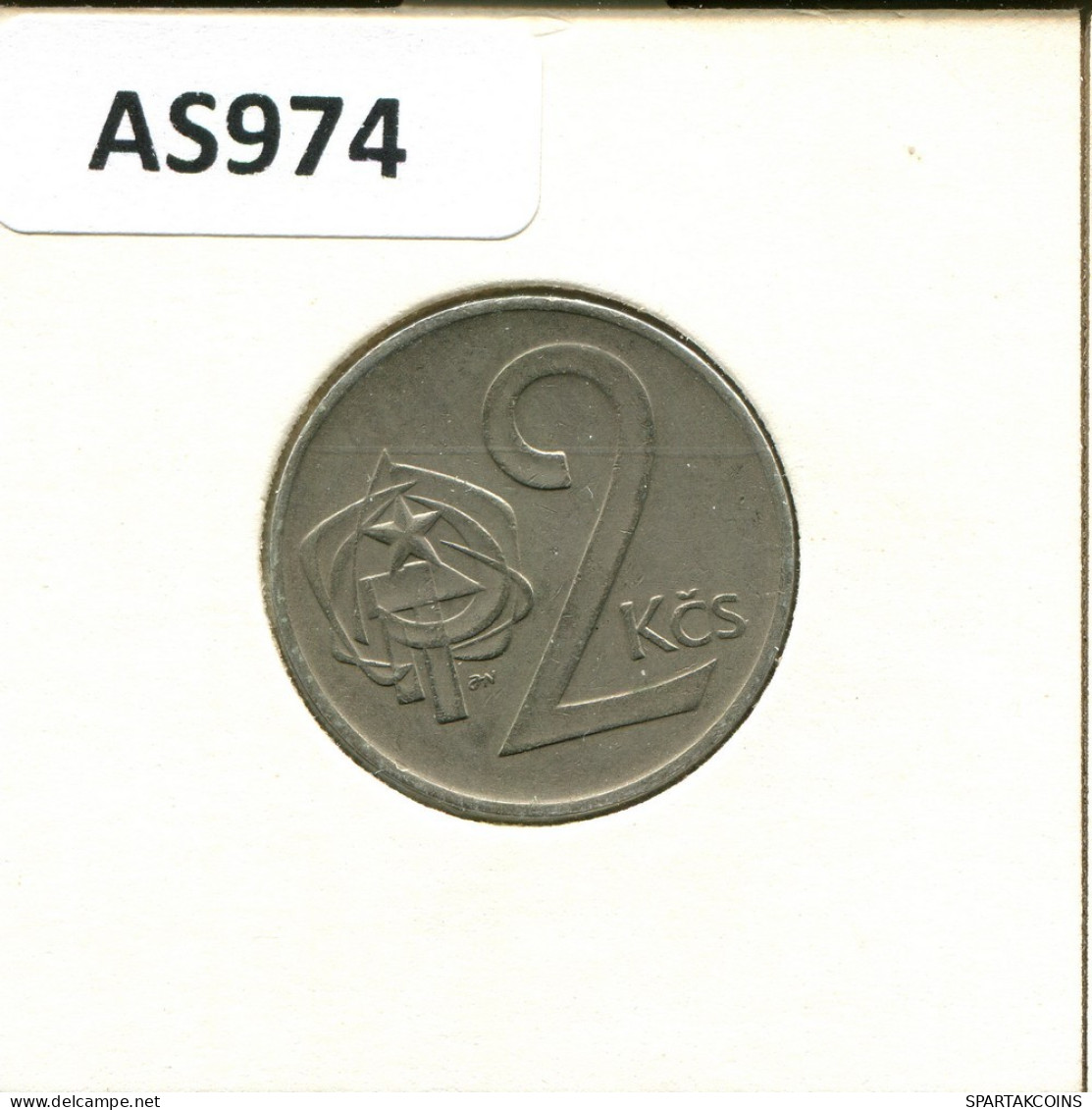 2 KORUN 1974 CZECHOSLOVAKIA Coin #AS974.U.A - Checoslovaquia