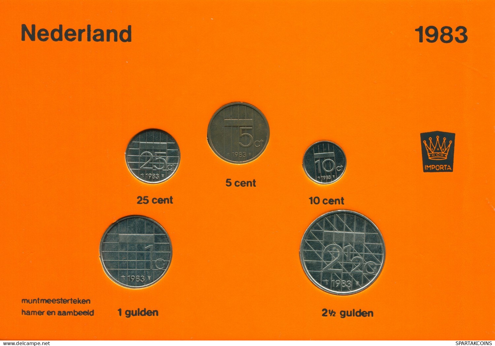 NIEDERLANDE NETHERLANDS 1983 MINT SET 5 Münze #SET1020.7.D.A - [Sets Sin Usar &  Sets De Prueba